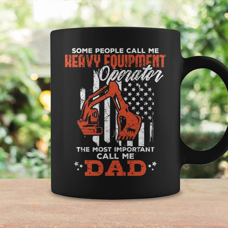 Heavy Equipment Operator Dad Usa Flag Patriotic Coffee Mug Gifts ideas