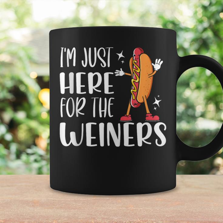 Hot Dog I'm Just Here For The Wieners Sausage Lovers Coffee Mug Gifts ideas