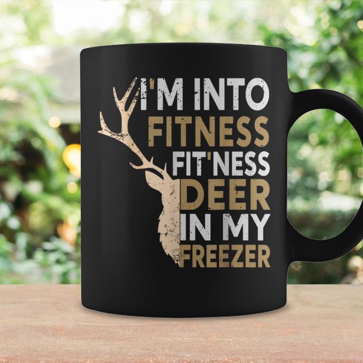 Hunter Dad I'm Into Fitness Deer Freezer Hunting Coffee Mug Gifts ideas