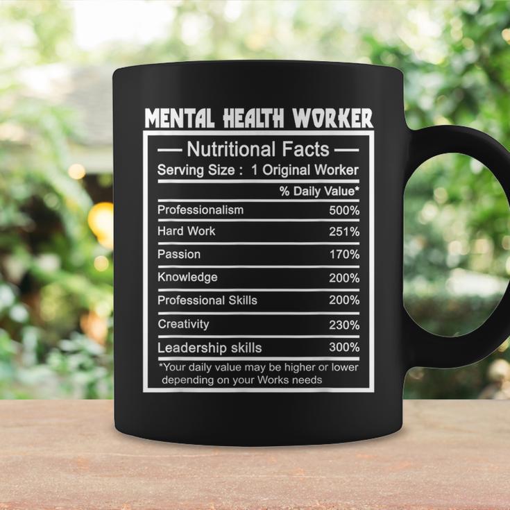 Job Title Worker Nutrition Facts Mental Health Worker Coffee Mug Gifts ideas