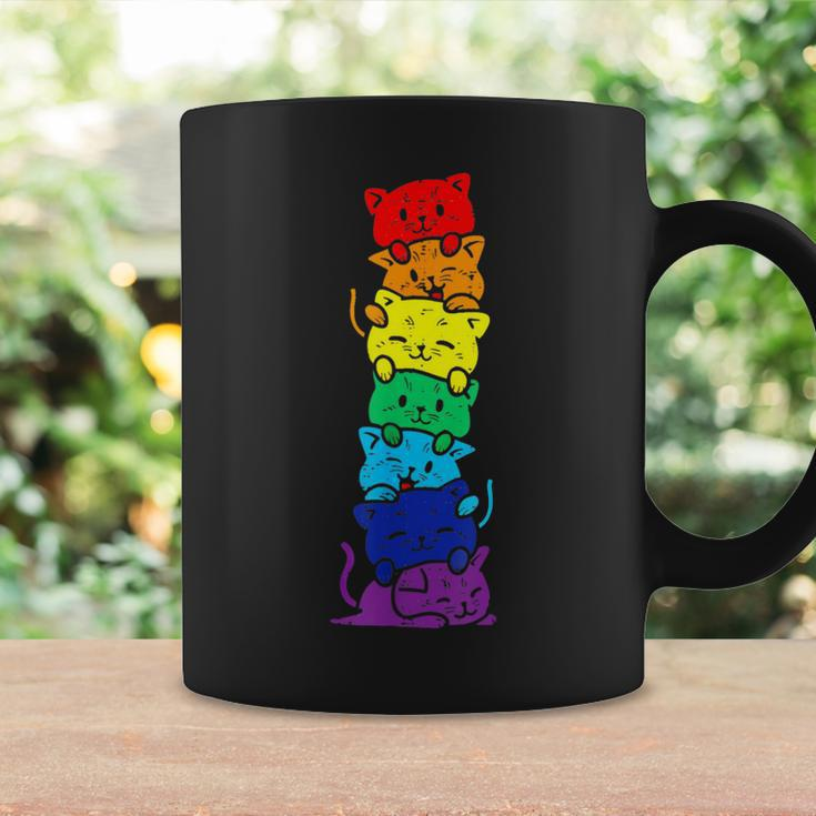 Lgbt Cat Stack Rainbow Gay Pride For Cat Lover Coffee Mug Gifts ideas