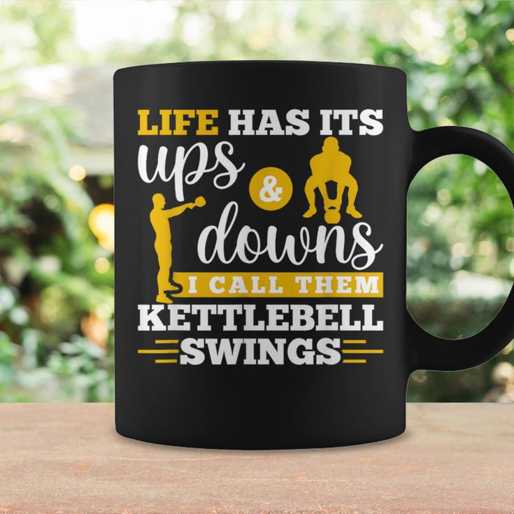 Life Has Its Ups And Downs Workout Kettle Bell Coffee Mug Gifts ideas