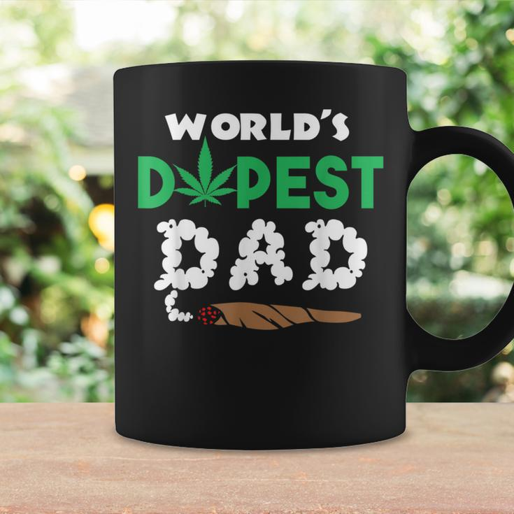 Marijuana Leaf World's Dopest Dad Weed Cannabis Coffee Mug Gifts ideas