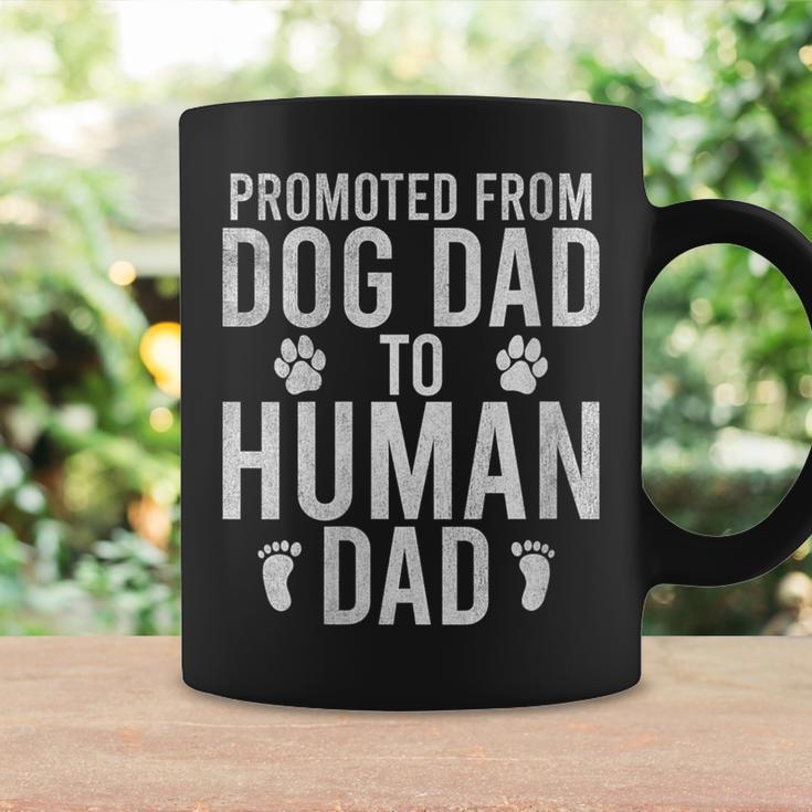 New Dad Promoted From Dog Dad To Human Dad Fathers Day Coffee Mug Gifts ideas