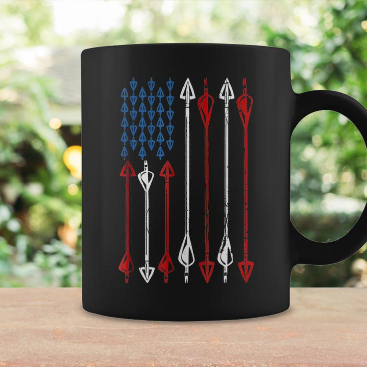 Patriotic Bow Hunting Flag Arrows Bow Archer Target Coffee Mug Gifts ideas