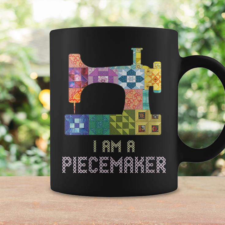 I Am A Piecemaker Girl Quilting Sewing Sayings Crochet Coffee Mug Gifts ideas