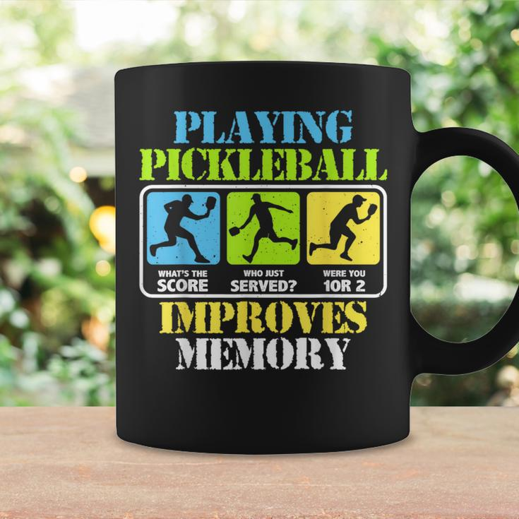 Playing Pickleball Improves Memory Pickleball Lover Coffee Mug Gifts ideas