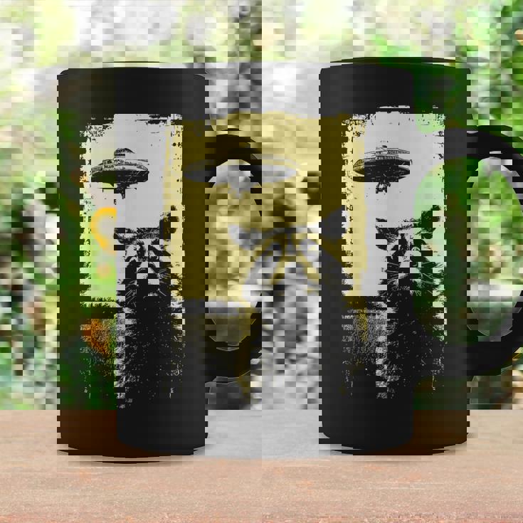 Raccoon Ufo Selfie Ufo Scared Racoon Alien Weird Meme Coffee Mug Gifts ideas