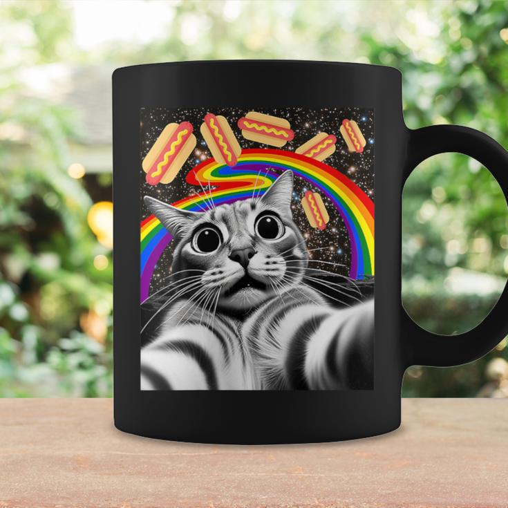 Graphic Rainbow Hotdog Ufos Cosmic Space Selfie Cat Coffee Mug Gifts ideas