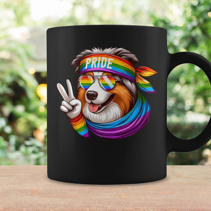 Rainbow Lgbt Gay Pride Lesbian Australian Shepherd Coffee Mug Gifts ideas