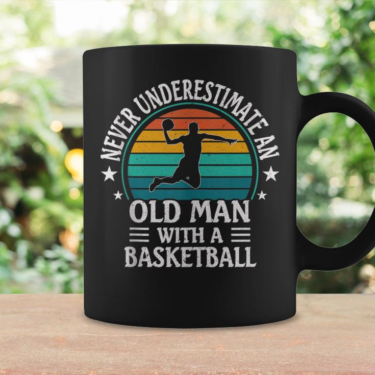 Retro Never Underestimate An Old Man With A Basketball Coffee Mug Gifts ideas