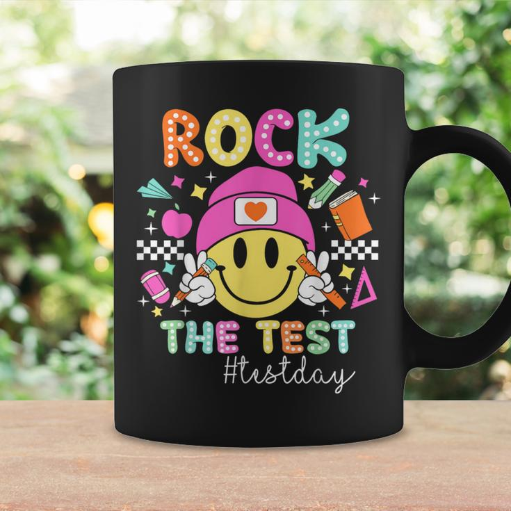 Rock The Test Testing Day Teacher Student Motivational Coffee Mug Gifts ideas