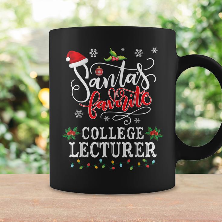 Santa's Favorite College Lecturer Christmas Party Coffee Mug Gifts ideas