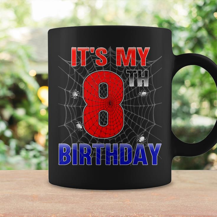 Spider Web 8 Year Old It's My 8Th Birthday Boy Coffee Mug Gifts ideas