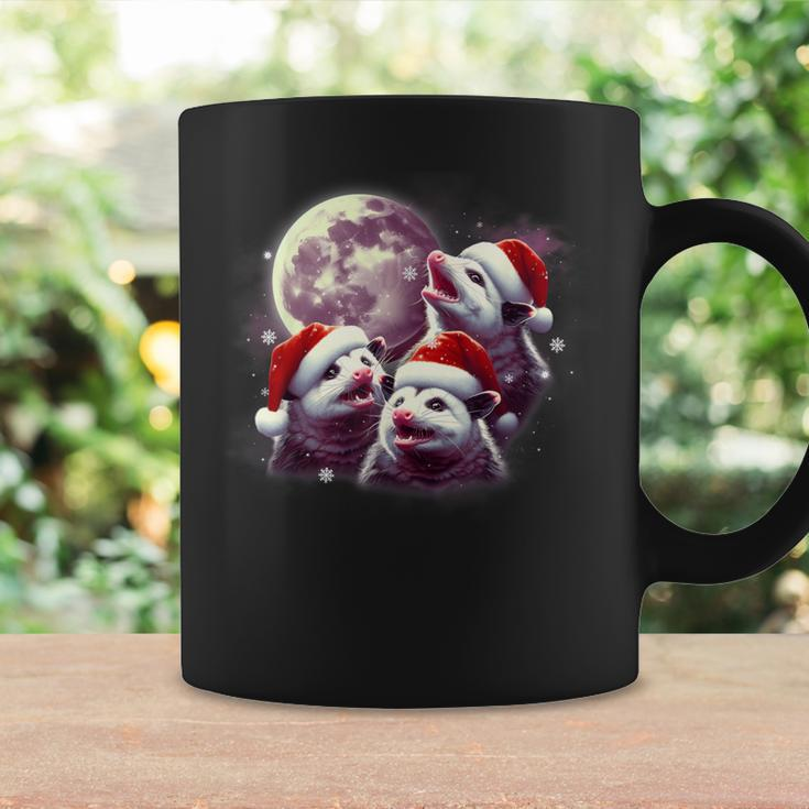 Three Opossum Moon Santa Hat Christmas Possum Coffee Mug Gifts ideas