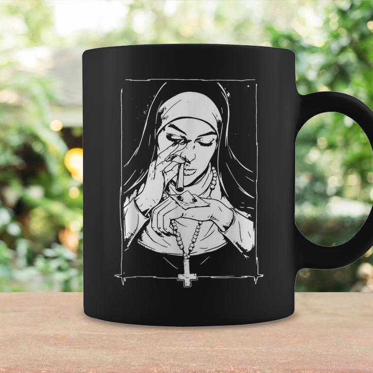 Unholy Drug Nun Costume Dark Satanic Essential Horror Coffee Mug Gifts ideas