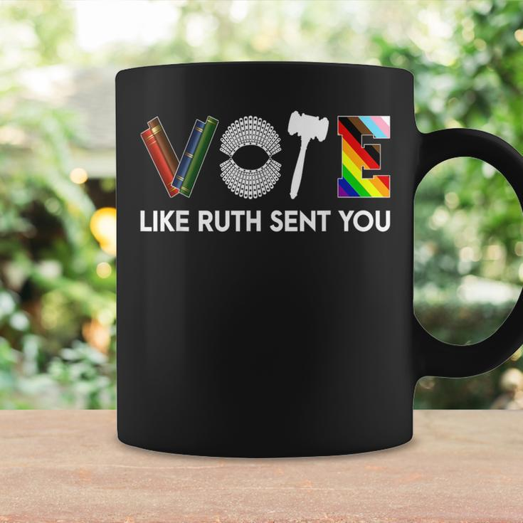 Vote Like Ruth Sent You Gavel Feminists Lgbt Pride Coffee Mug Gifts ideas