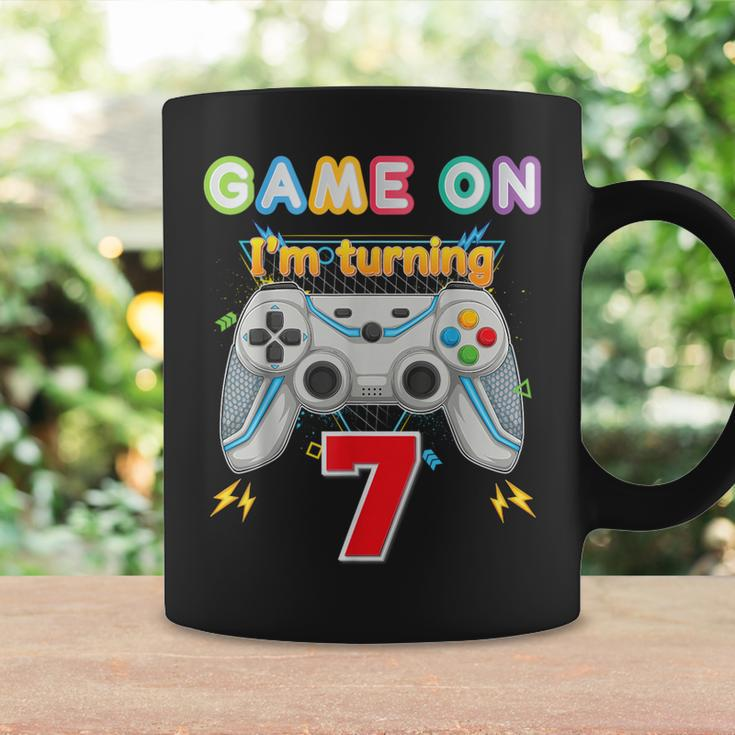 Game On I'm Turning 7 Years Old 7Th Birthday Gamer Kid Boy Coffee Mug Gifts ideas