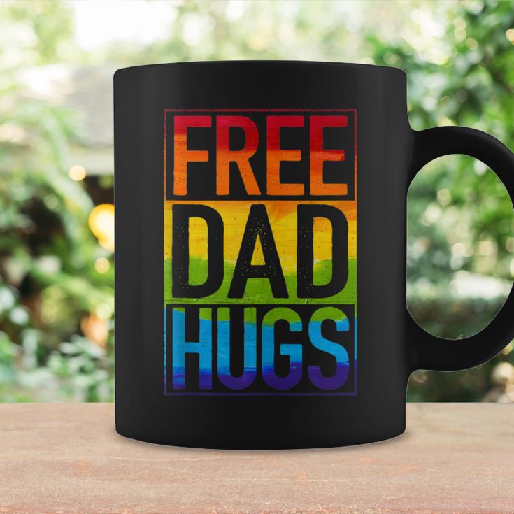 Gay Pride Free Dad Hugs Rainbow Lgbt Lgbtq Pride Fathers Day Coffee Mug Gifts ideas