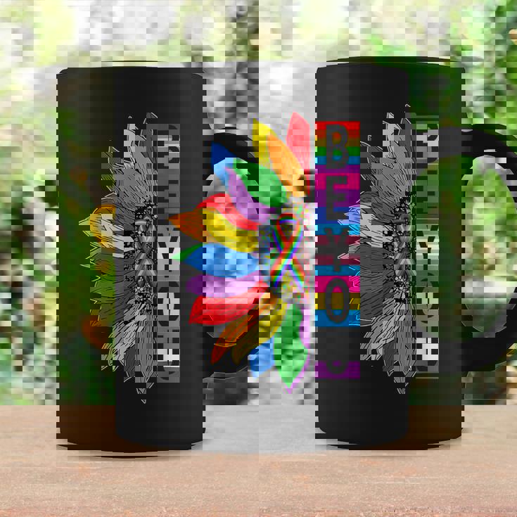 Be You Gay Pride Lgbt Ally Sunflower Lgbtq Coffee Mug Gifts ideas