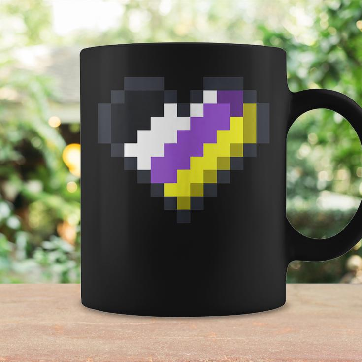Gaymer Lgbt Retro Pride Gender Non-Binary Gamer Heart Coffee Mug Gifts ideas