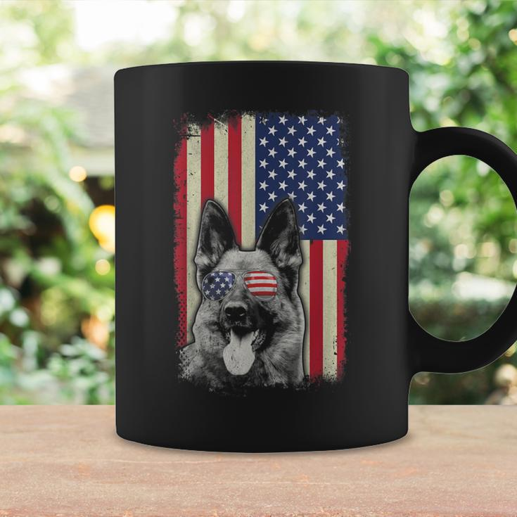 German Shepherd Usa Flag Sunglasses 4Th Of July Dog Lovers Coffee Mug Gifts ideas