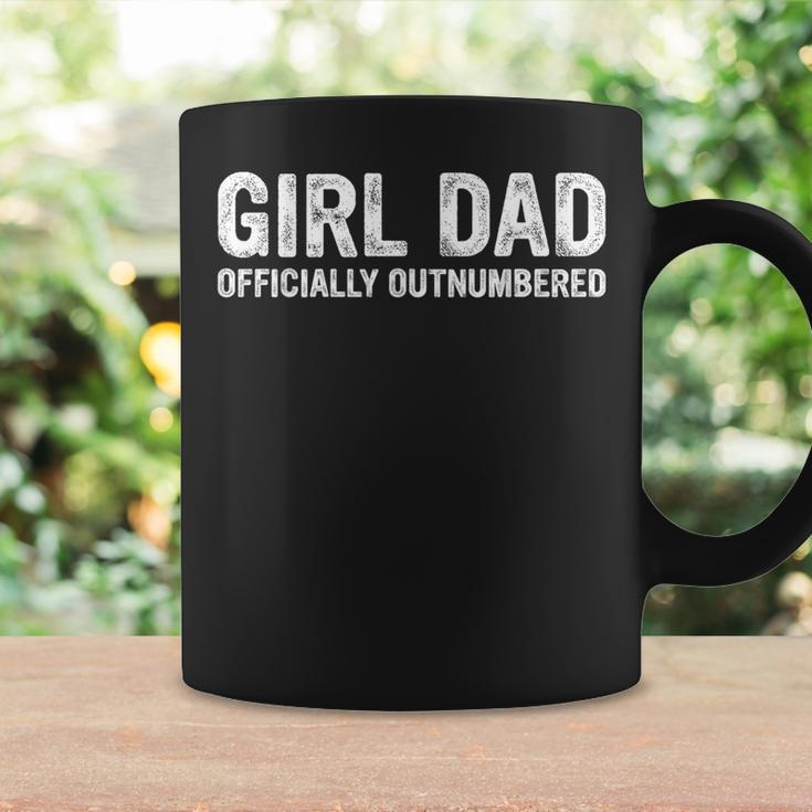 Girl Dad Officially Outnumbered Fathers Day Vintage Coffee Mug Gifts ideas