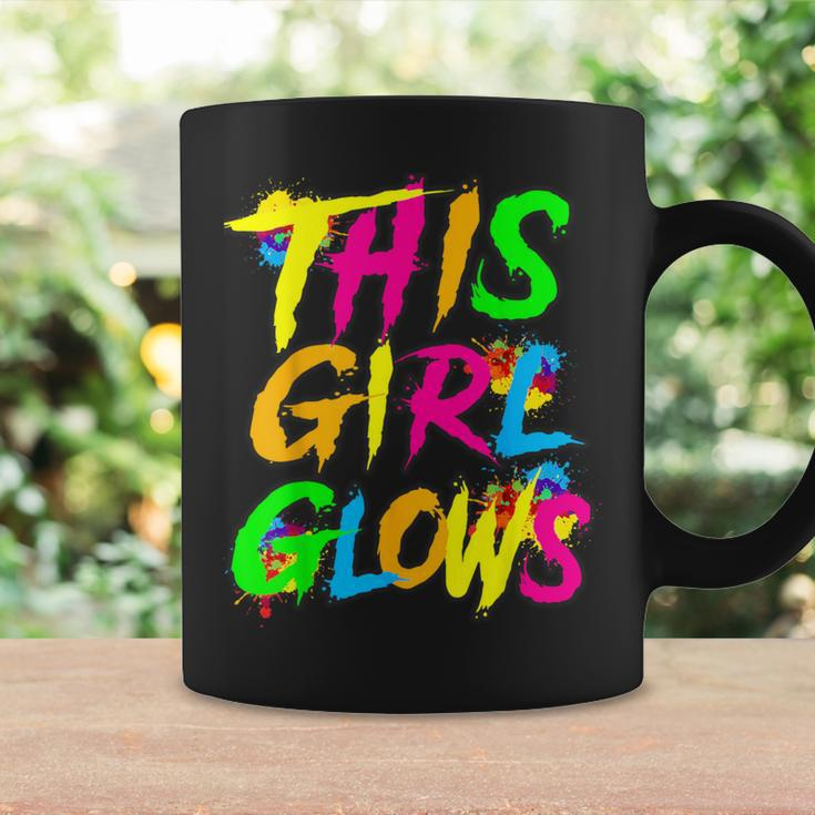 This Girl Glows Cute Girls Tie Dye Party Team Coffee Mug Gifts ideas