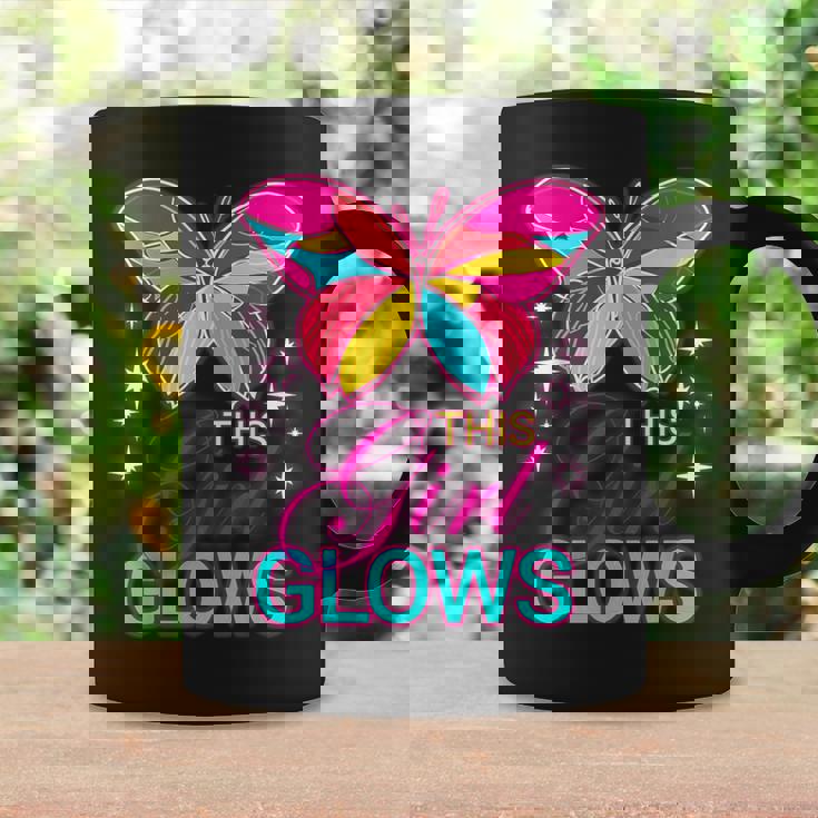 This Girl Glows Cute Girl Woman Tie Dye 80S Party Team Coffee Mug Gifts ideas