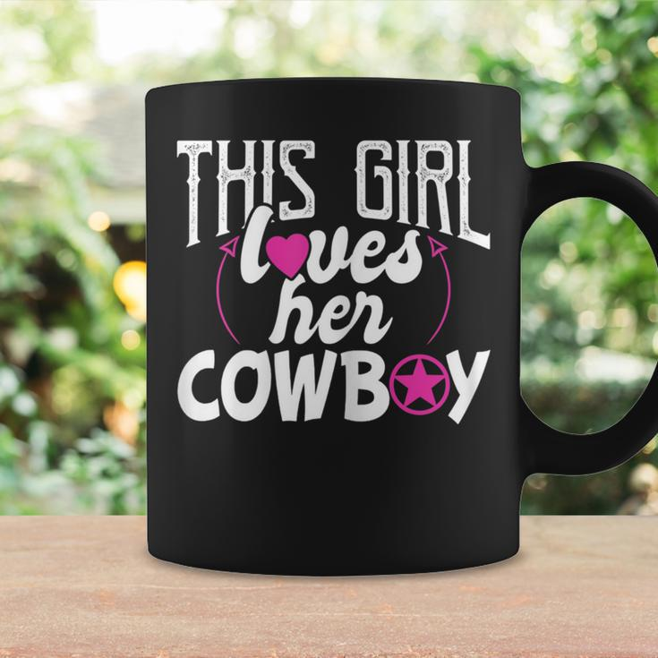 This Girl Loves Her Cowboy Cute Texas Dallas Coffee Mug Gifts ideas