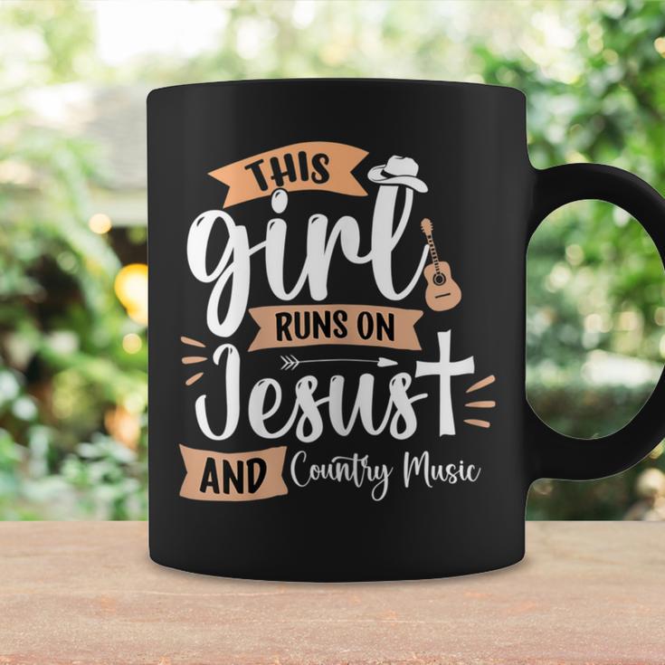 This Girl Runs On Jesus And Country Music Christian Girls Coffee Mug Gifts ideas