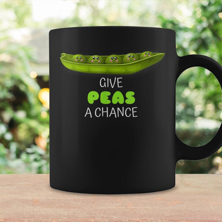 Give Peas A Chance Cute Pea Pun Coffee Mug Gifts ideas