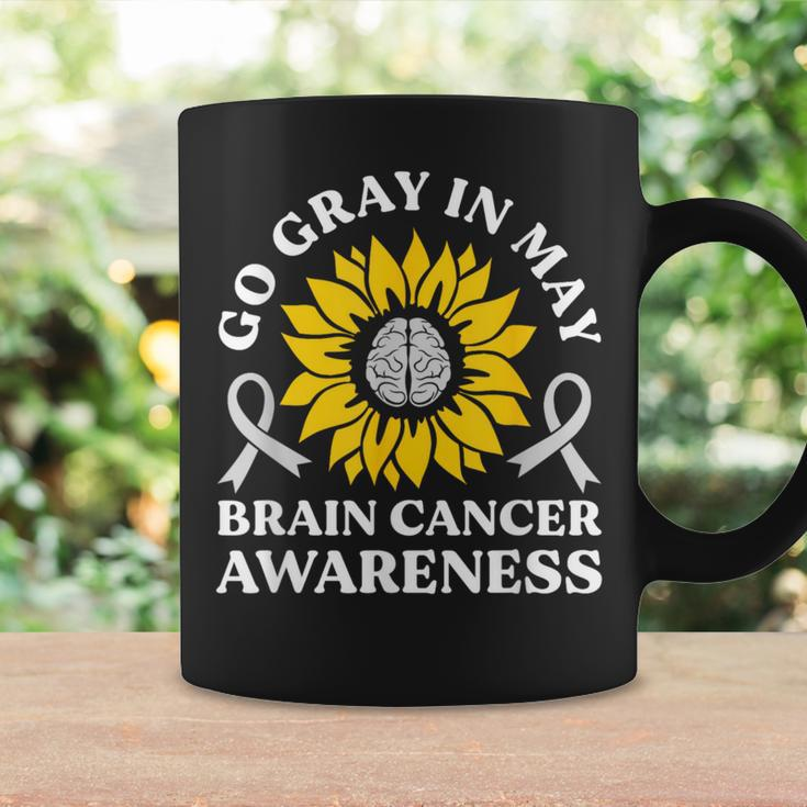 Go Gray In May Brain Cancer Awareness Sunflower Coffee Mug Gifts ideas