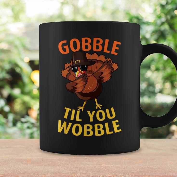 Gobble Til You Wobble Dabbing Turkey Thanksgiving Day Coffee Mug Gifts ideas