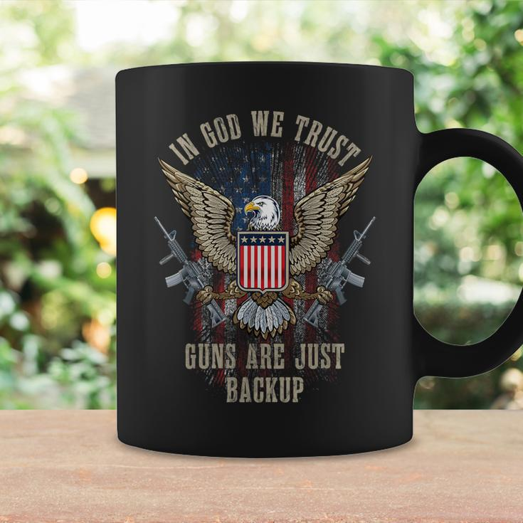In God We Trust Guns Are Just Backup American Flag Coffee Mug Gifts ideas