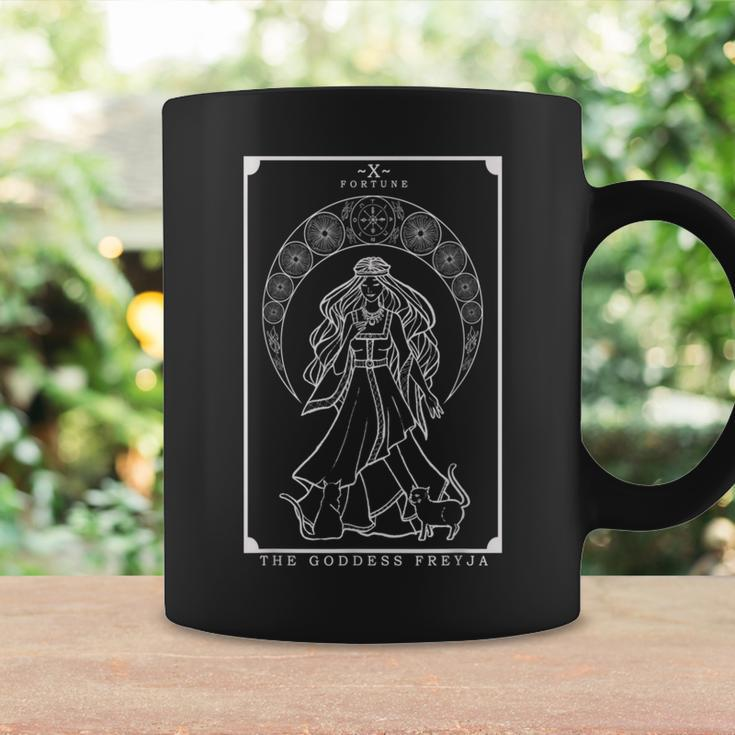 The Goddess Freyja Tarot Card Wiccan Norse Pagan Witch Cat Coffee Mug Gifts ideas