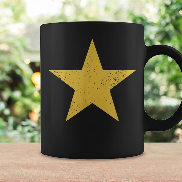 Gold Color Big Star Graphic Coffee Mug Gifts ideas