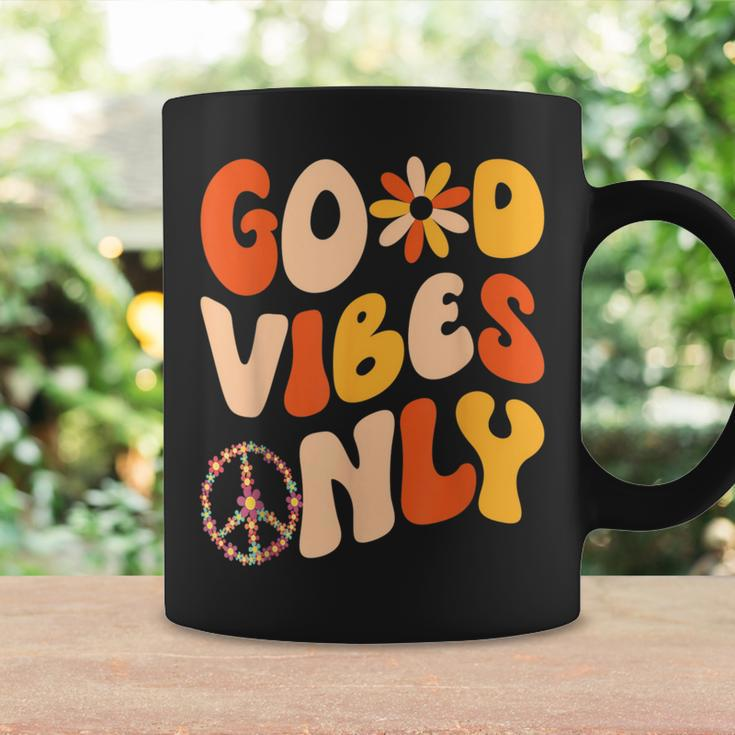 Good Vibes Only Peace Love 60S 70S Tie Dye Groovy Hippie Coffee Mug Gifts ideas