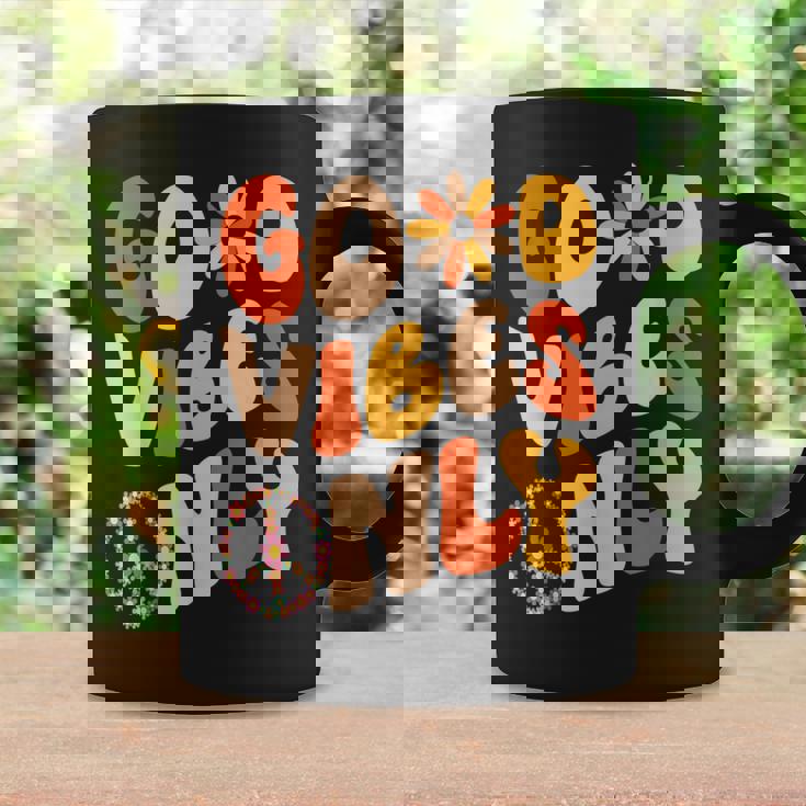 Good Vibes Only Peace Love 60S 70S Tie Dye Groovy Hippie Coffee Mug Gifts ideas