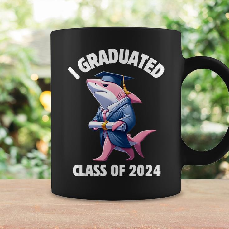 I Graduated Graduate Class Of 2024 Shark Graduation Coffee Mug Gifts ideas
