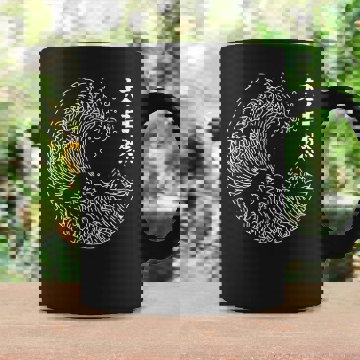 Gran Ola De Kanagawa Arte Japonés Estética Tsunami Niños Taza de café Ideas de regalos