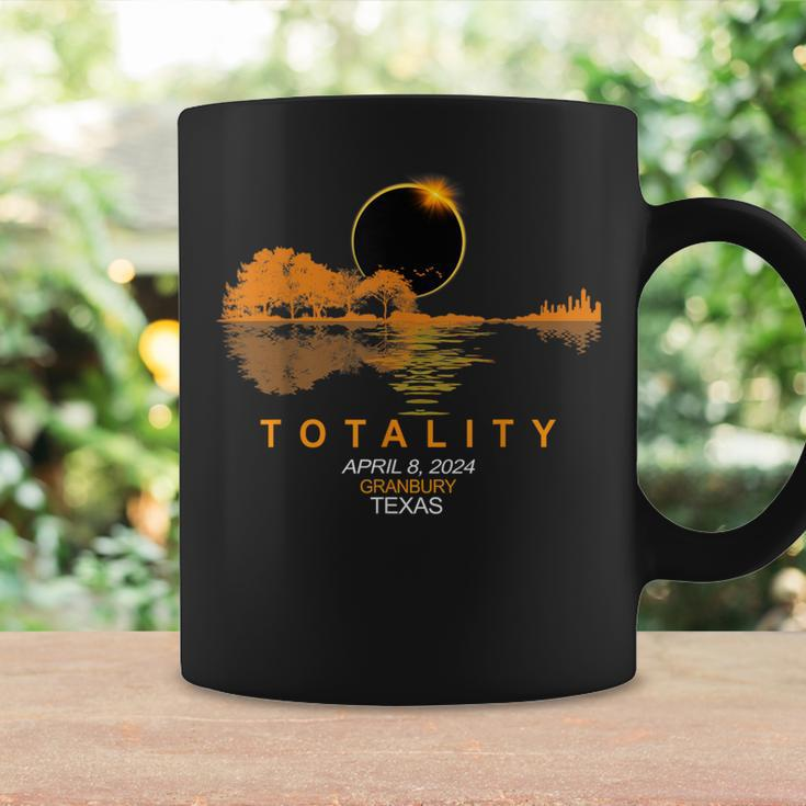 Granbury Texas Total Solar Eclipse 2024 Guitar Coffee Mug Gifts ideas