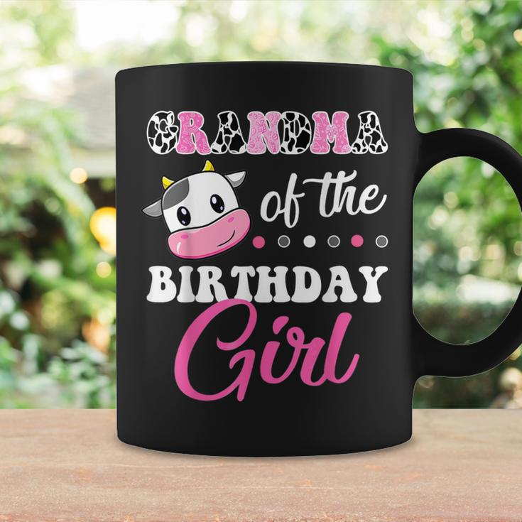 Grandma Of The Birthday Girl Family Matching Farm Cow Coffee Mug Gifts ideas