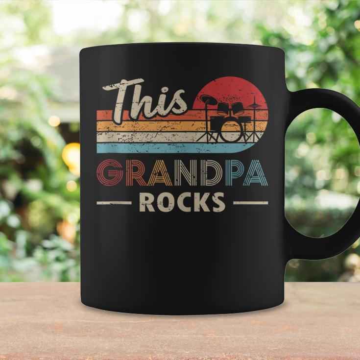 This Grandpa Rocks Drums Rock N Roll Heavy Metal Drummer Coffee Mug Gifts ideas