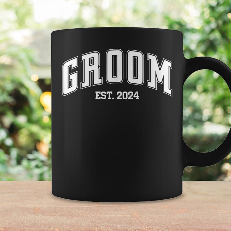 Groom Bride Est 2024 Retro Just Married Couples Wedding Coffee Mug Gifts ideas