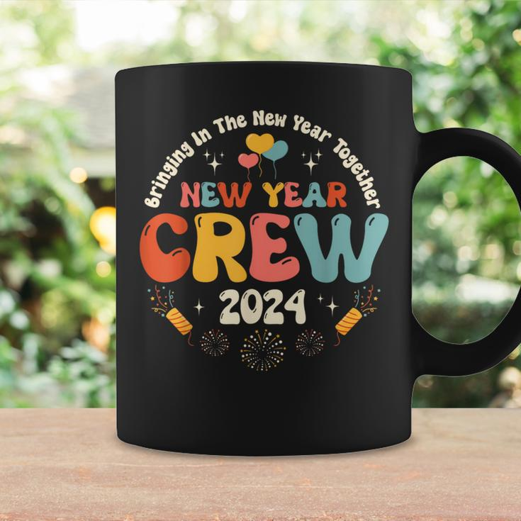 Groovy 2024 New Year's Crew Family Couple Friends Matching Coffee Mug Gifts ideas