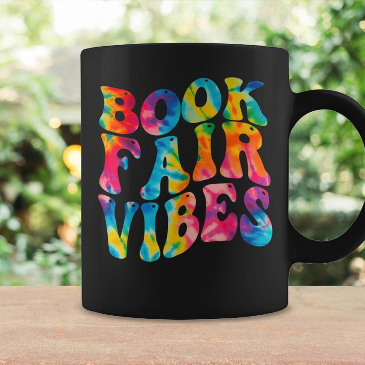 Groovy 70S Book Fair Vibe Tie Dye Reading School Librarian Coffee Mug Gifts ideas
