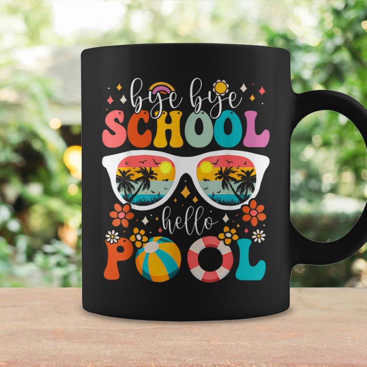 Groovy Bye Bye School Hello Pool Last Day Of School Summer Coffee Mug Gifts ideas