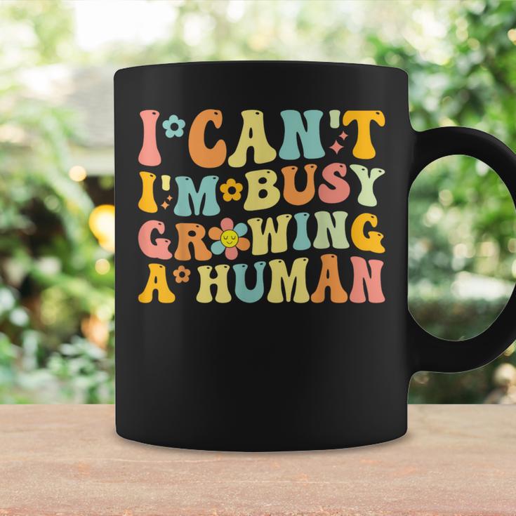 Groovy I Can't I'm Busy Growing A Human For Pregnant Women Coffee Mug Gifts ideas