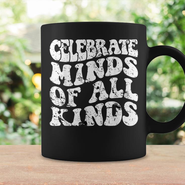 Groovy Celebrate Minds Of All Kinds Neurodiversity Autism Coffee Mug Gifts ideas